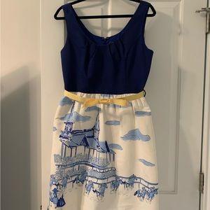 Vineyard Vines Ky Derby dress size 8 l. A-line with pockets